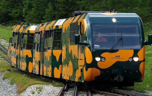 Salamander snow mountain railway train