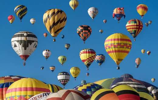 Colorful hot air balloons online