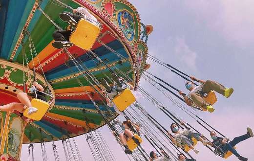 Fun fair swing ride puzzle