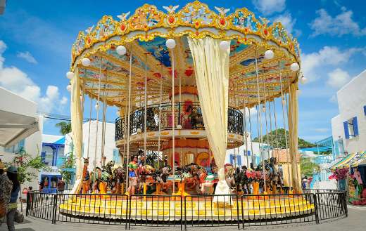 Holiday festival fun park carousel