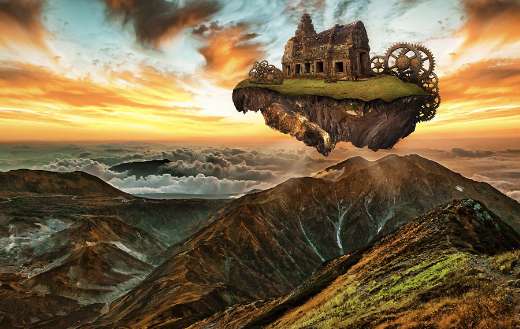 Floating island puzzle