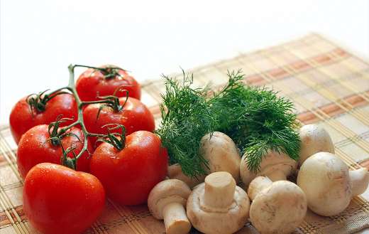Mushrooms tomatoes green nutrition