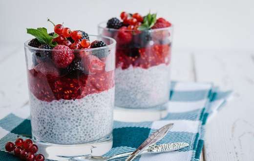 Blackberry healthy nutrition dessert
