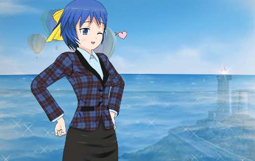 Manga comic girl in suit online