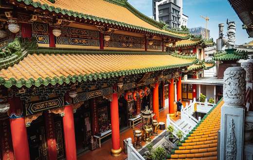 Old traditional Kaohsiung temple Taiwan