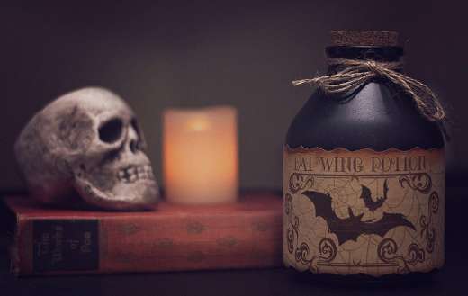 Spooky halloween potion poison