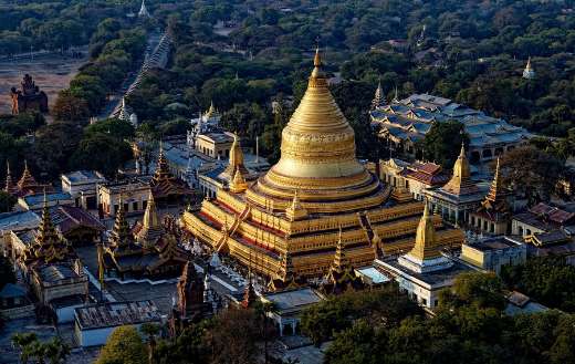 Shwezigon pagoda temple Myanmar puzzle