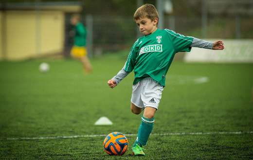 Child soccer footballer online