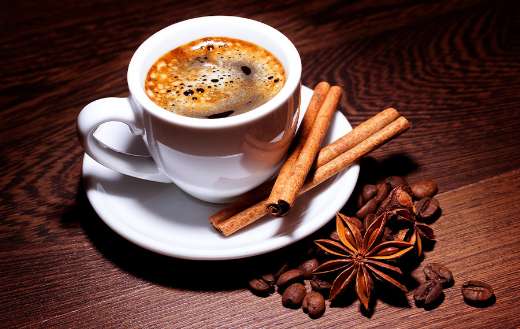 Coffee with anise cinnamon
