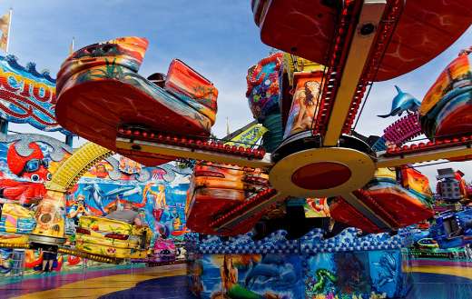 Multicolored fair rides puzzle