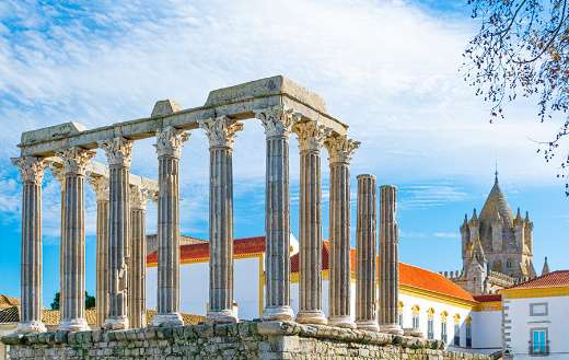 Roman temple of Diana Evora Portugal