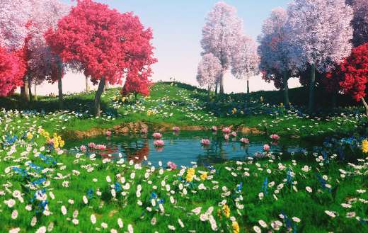 3d rendering abstract forest online