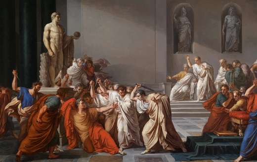 Julius Caesar assassination painting