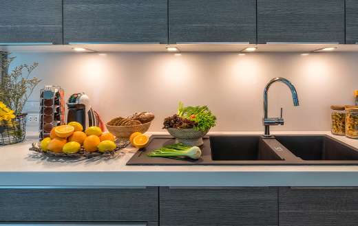 Kitchen sink interior modern house