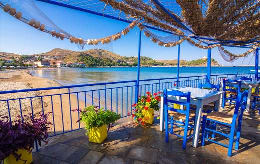 View Myrina Limnos island Greece puzzle