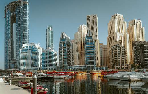 Dubai boats dock area