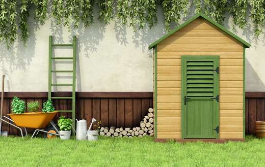 Green barn garden house online