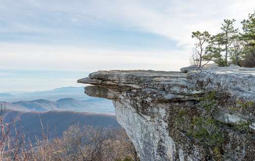 McAfee knob and blue ridge mountains Virginia USA