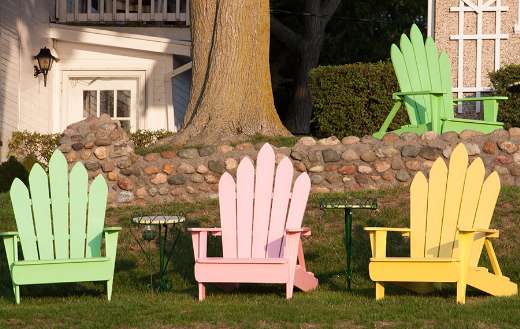 Pastel deck chairs online