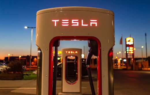 Stockholm Sweden moder tesla supercharger