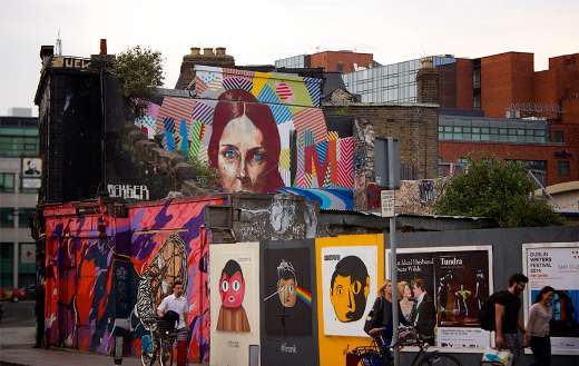 Street walls full of paint online