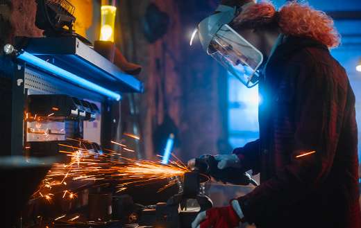 Talented female fabricator