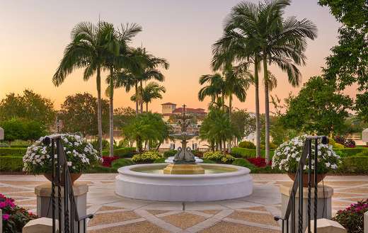 Lakeland Florida USA garden dusk