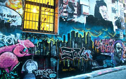 Grafitti on brickwall puzzle