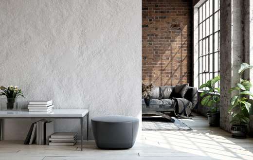 Living room loft industrial style