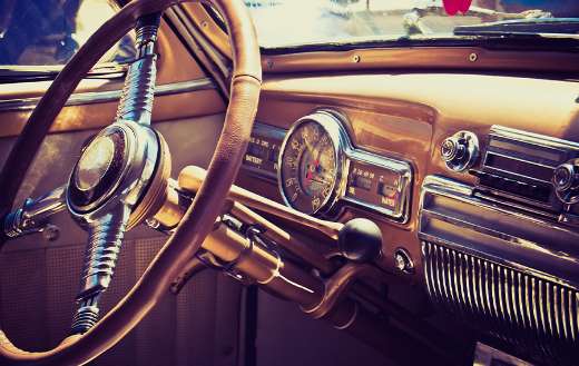 Old fashioned car dashboard