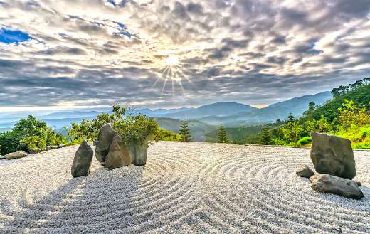 Circles white stones puzzle