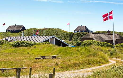 Holiday villa danish flag puzzle