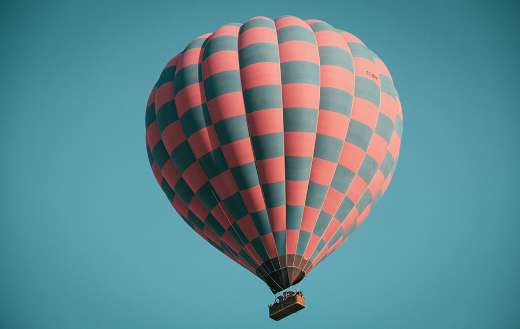 Low angle of hot air balloon