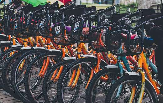 Parked racing bicycles online