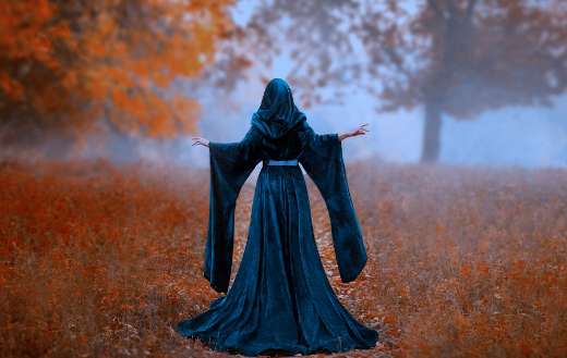 Priestess holds secret rite