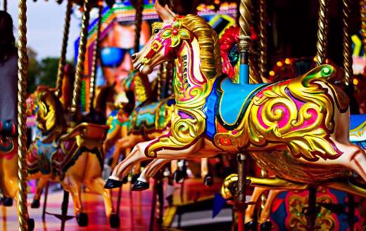 Colourful carnival horse