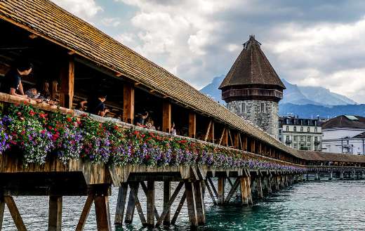 Lucerne Switzerland chapel bridge