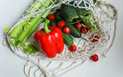 Red pepper besides pickles