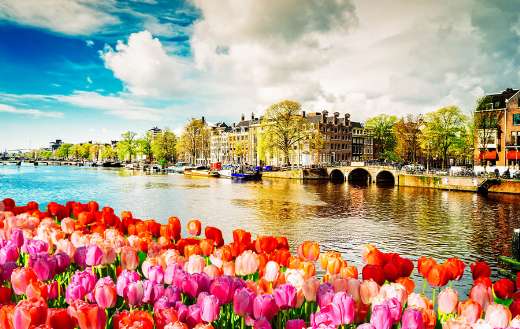Amstel canal Amsterdam