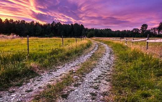 Land under red sky puzzle