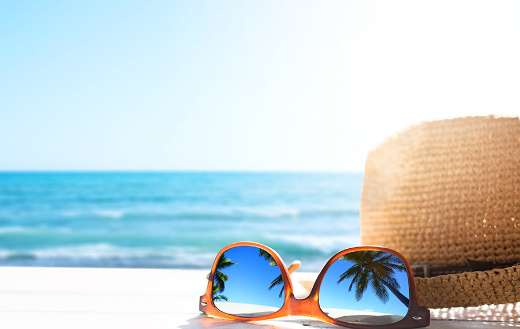 Summer tropical beach background