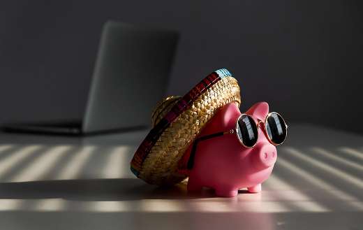 Pink piggy bank puzzle