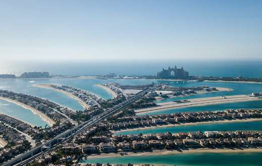 Aerial view of palm jumeirah