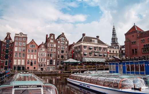 Amsterdam Netherlands canal boats port city