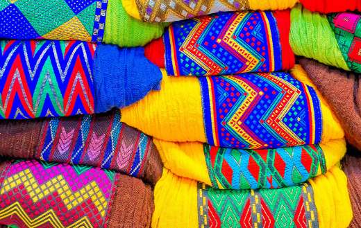 Assorted color textile puzzle