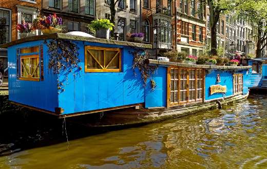 Barge houseboat Amsterdam