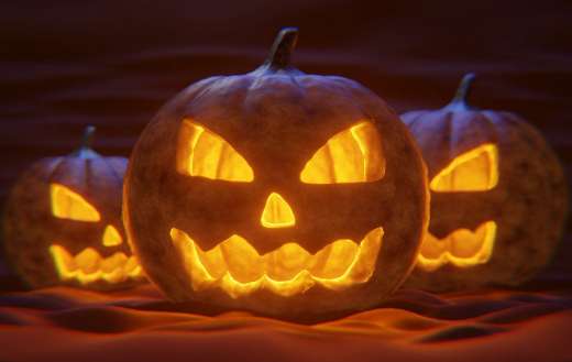 Carved halloween pumpkins