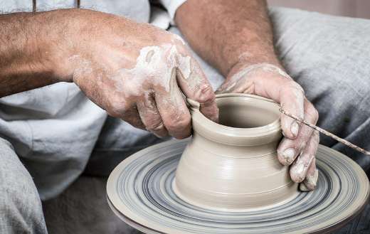 Handmade clay potter online