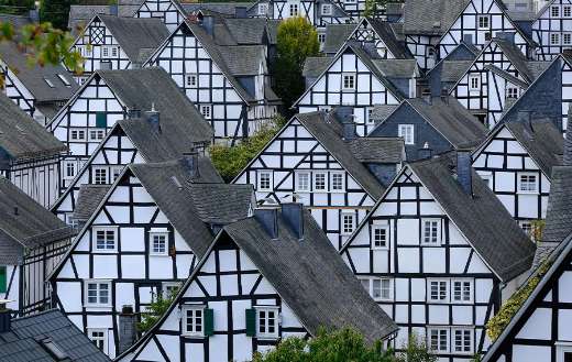 Freudenberg half timbered houses truss