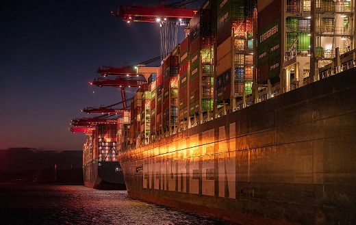 Port container ship night puzzle